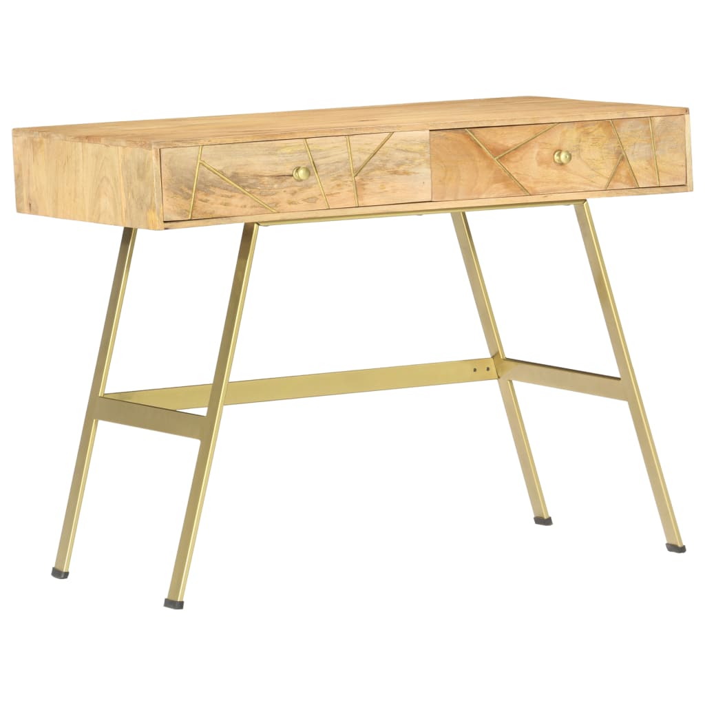 Desk with drawers 100x55x75 cm solid mango wood