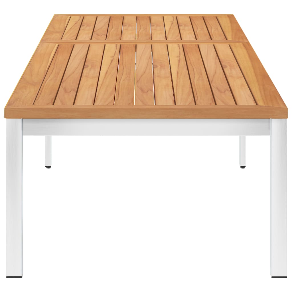 Sonnenliege Massivholz Teak und Edelstahl