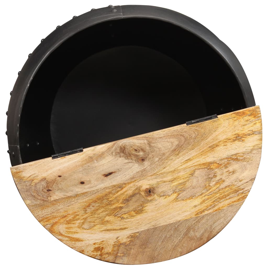 Round coffee table 53×43 cm solid mango wood