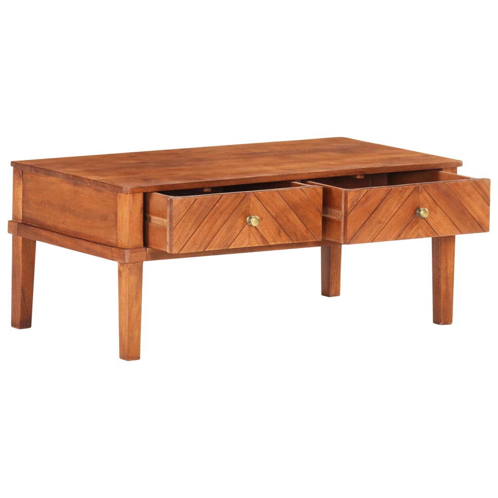 Couchtisch 100 x 50 x 41 cm Massivholz Akazie