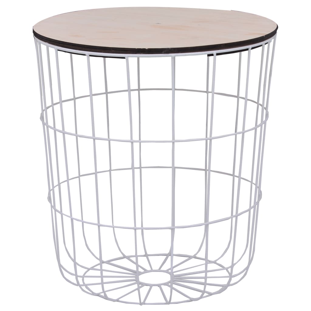 Table basse blanche Ø 39,5 cm