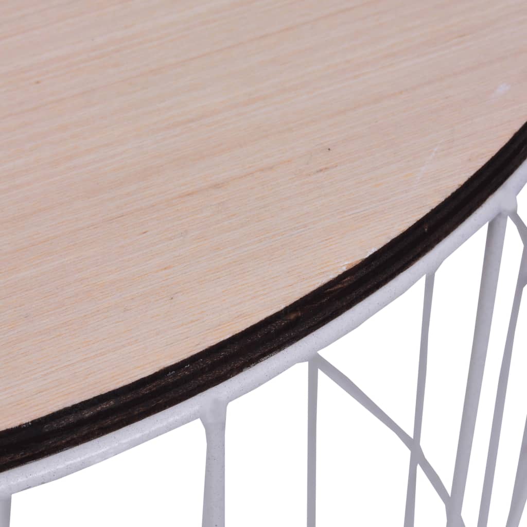 Table basse blanche Ø 39,5 cm