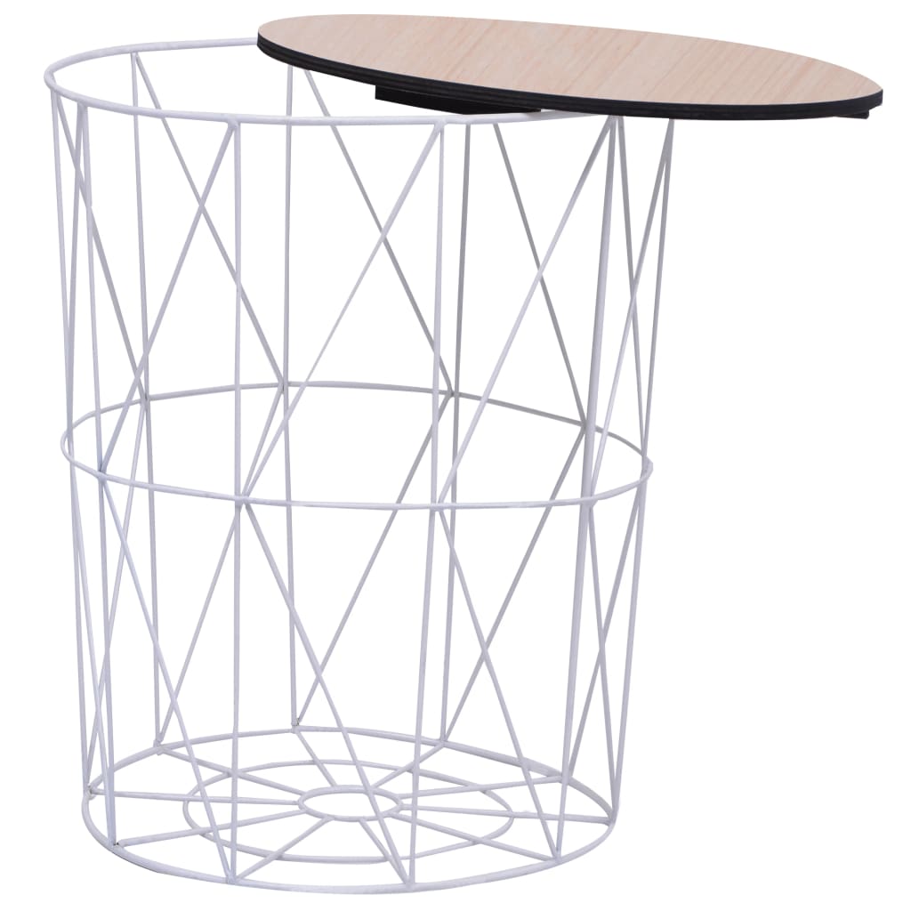 Table basse blanche Ø 47 cm