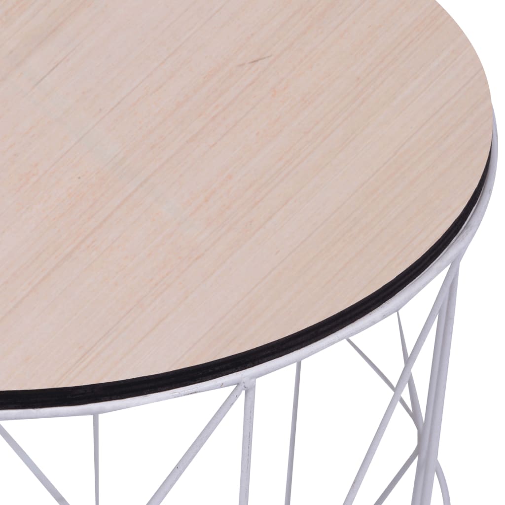 Table basse blanche Ø 47 cm
