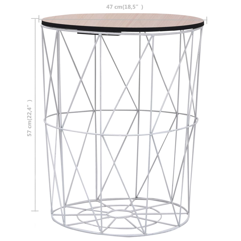 Table basse blanche Ø 47 cm