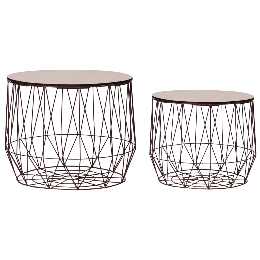 Coffee tables 2 pcs. Copper colored