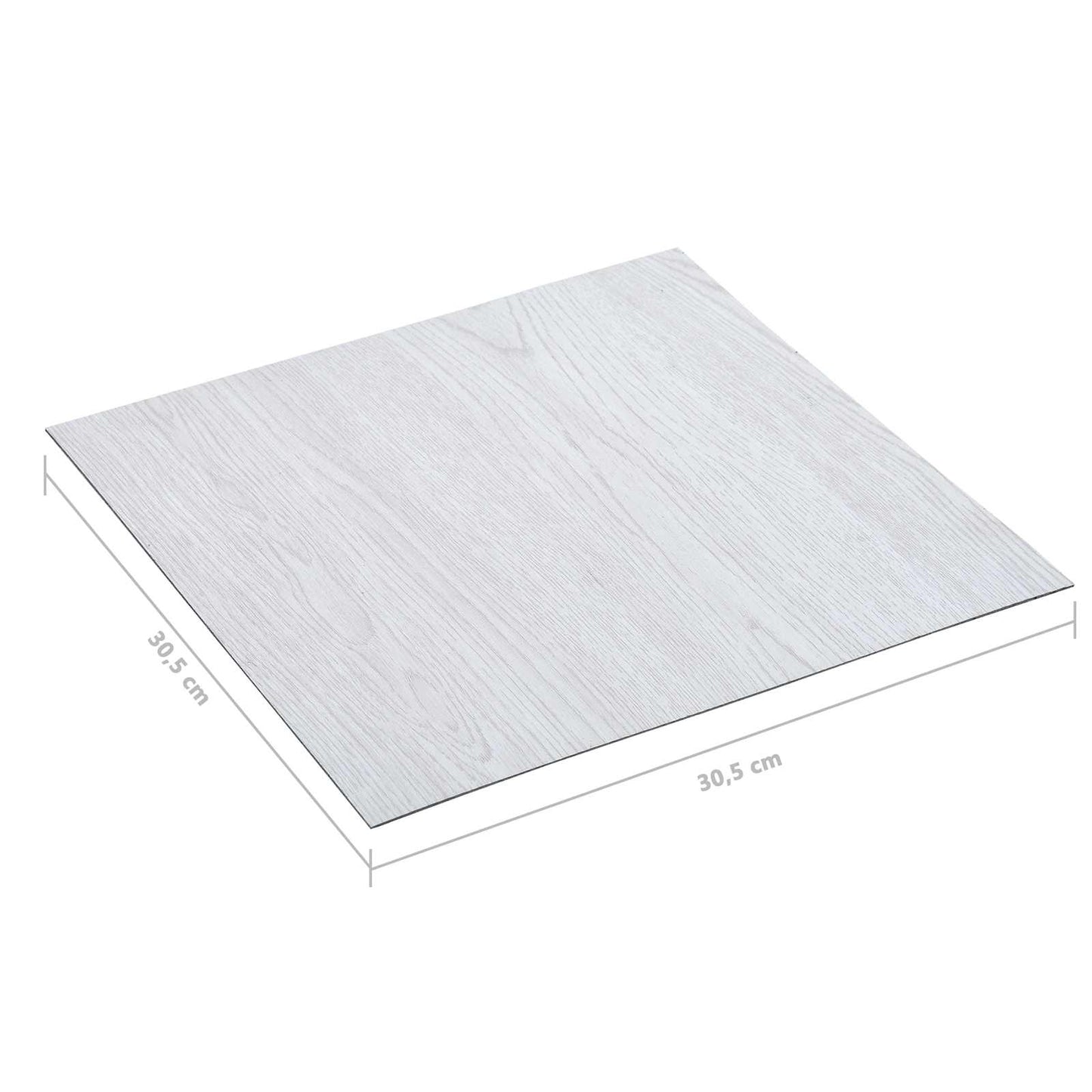 Bodenplanken Weißes Holz 5,11 m² 55 Stk. PVC