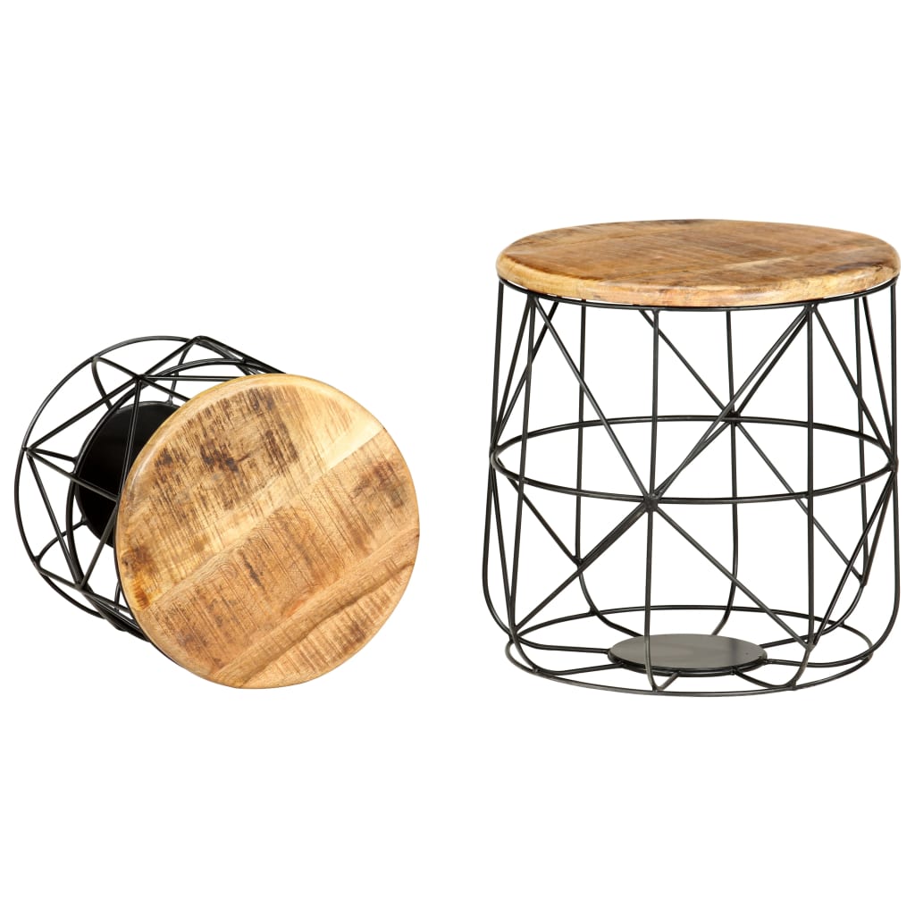 Coffee tables 2 pcs. Solid mango wood