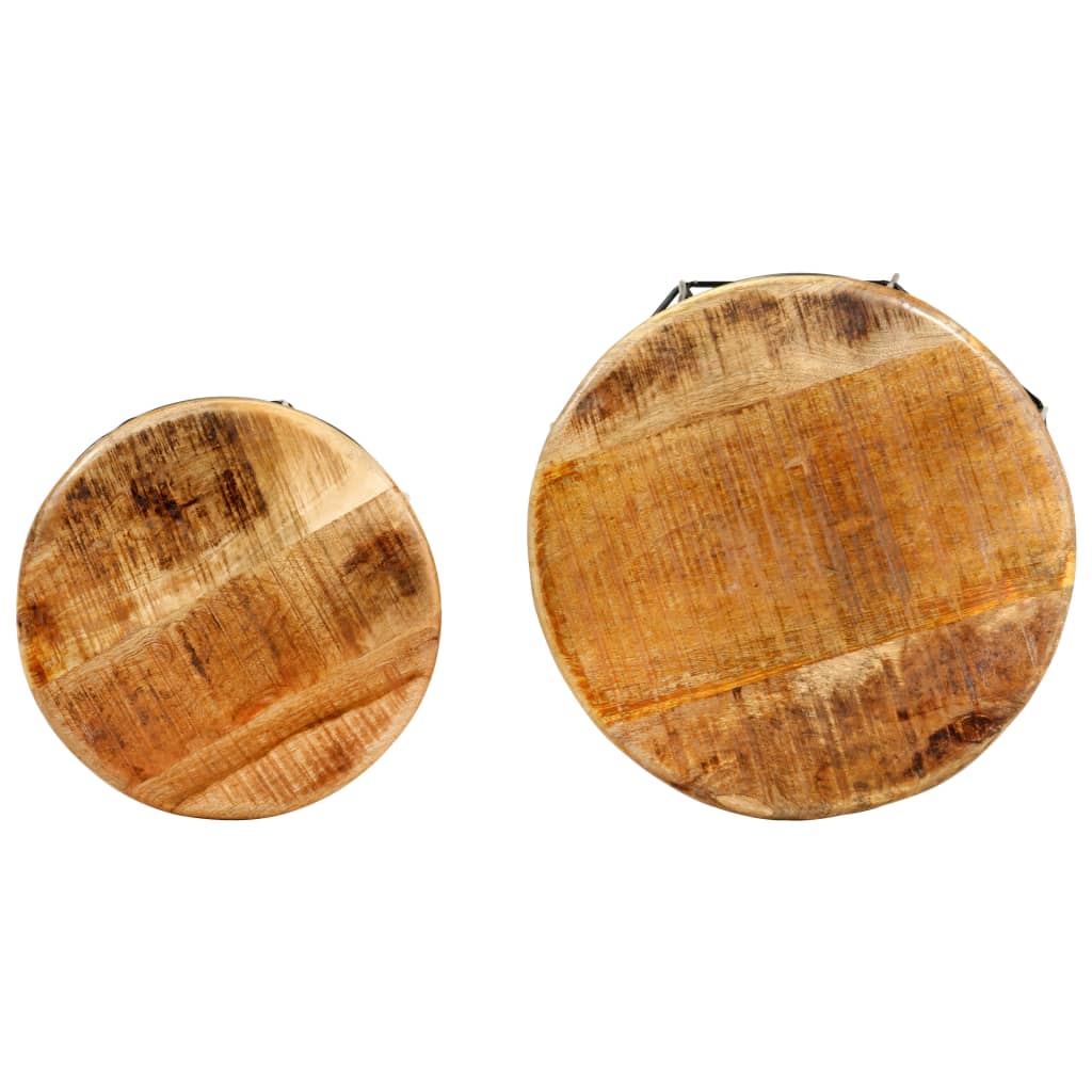 Coffee tables 2 pcs. Solid mango wood