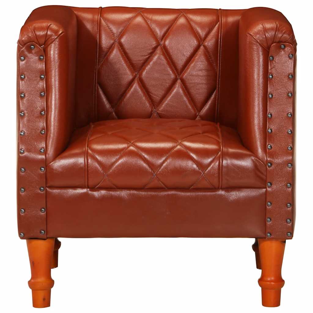 Sessel Braun Echtes Ziegenleder