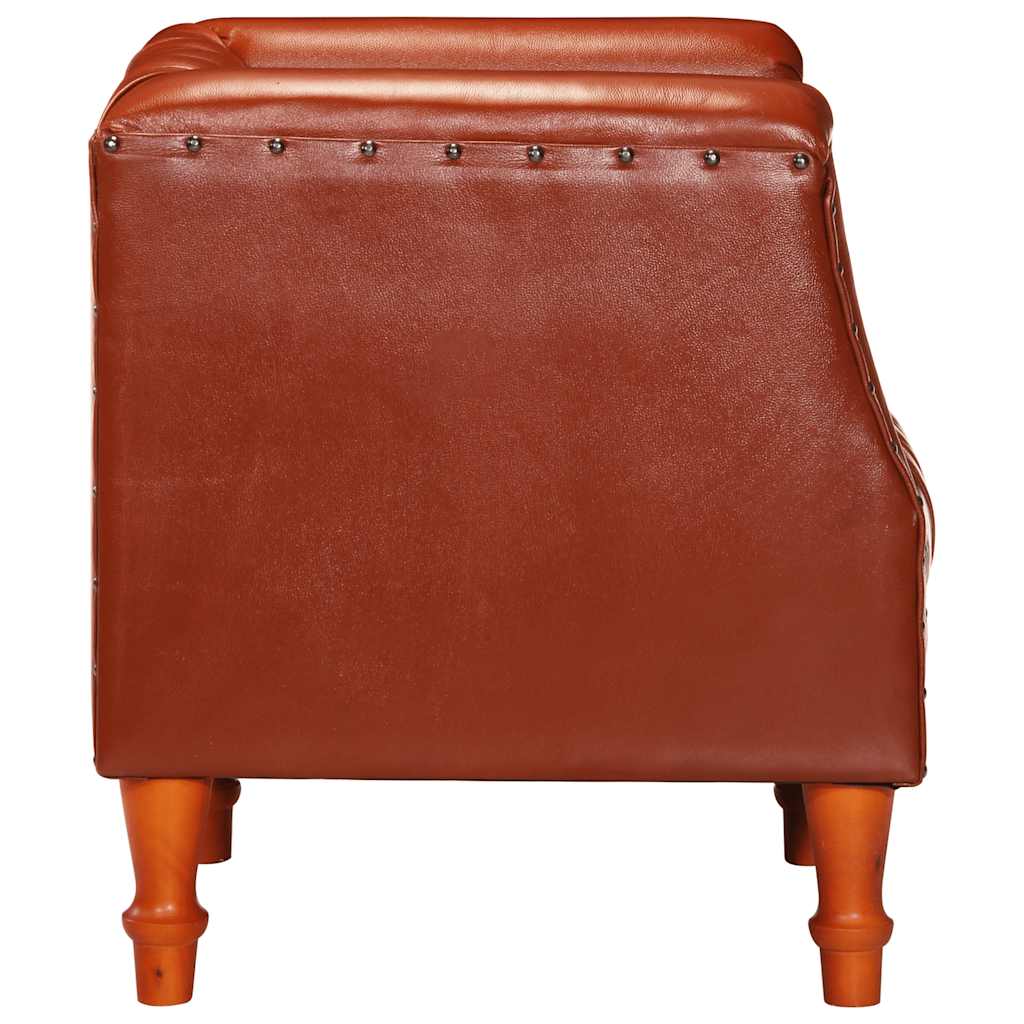Sessel Braun Echtes Ziegenleder