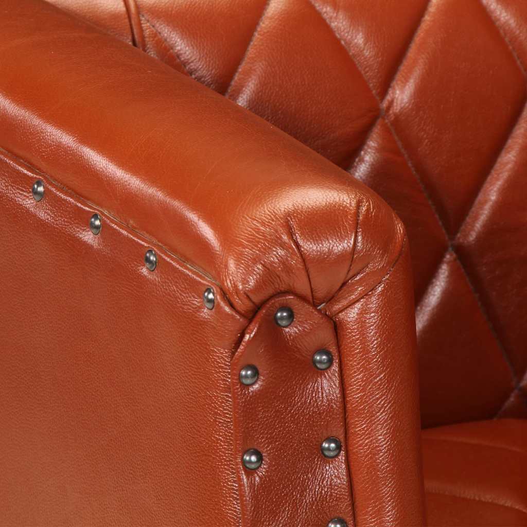 Sessel Braun Echtes Ziegenleder