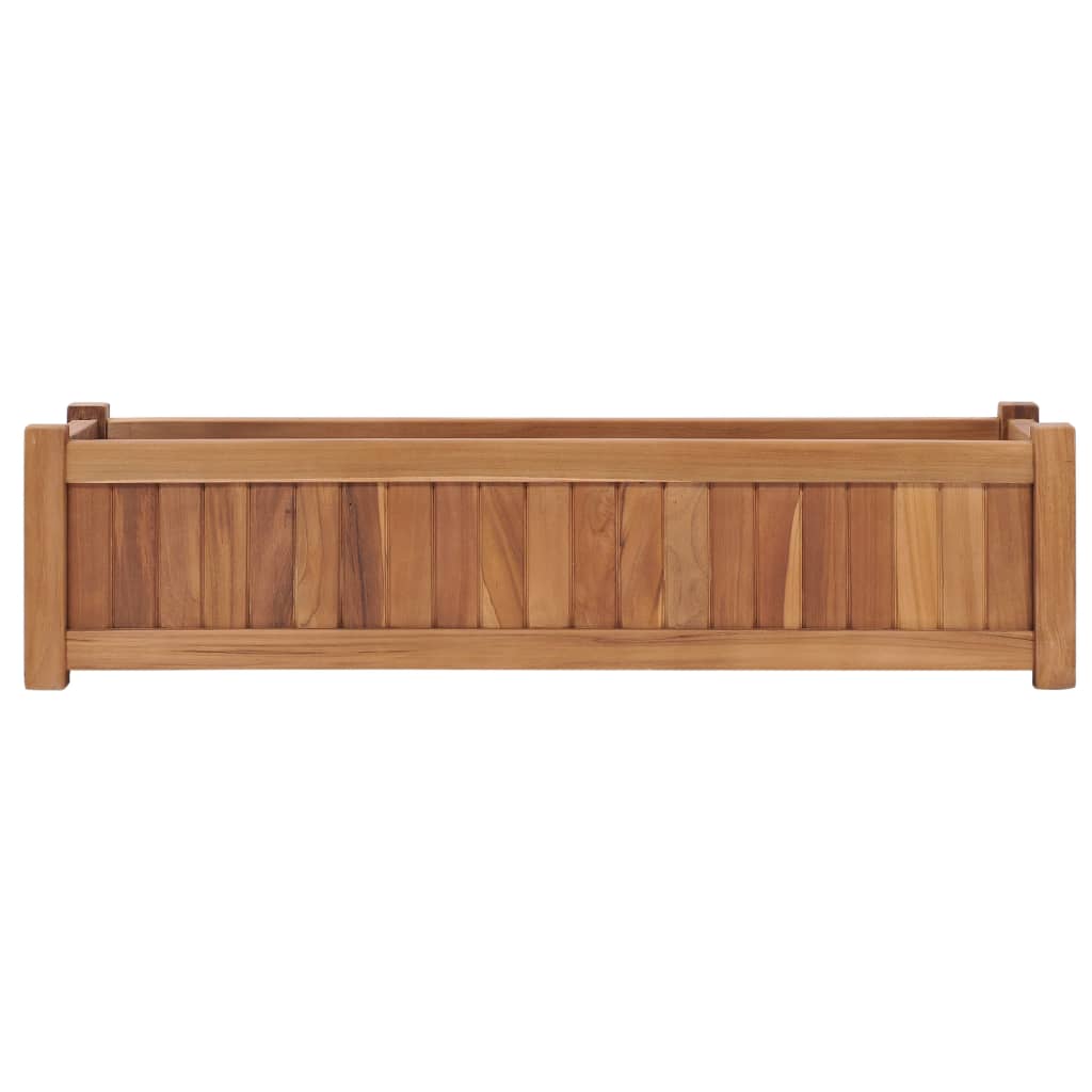 Jardinière surélevée 100x30x25 cm en bois de teck massif