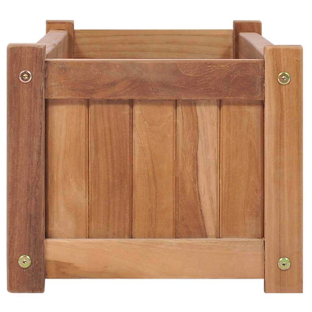 Jardinière surélevée 100x30x25 cm en bois de teck massif