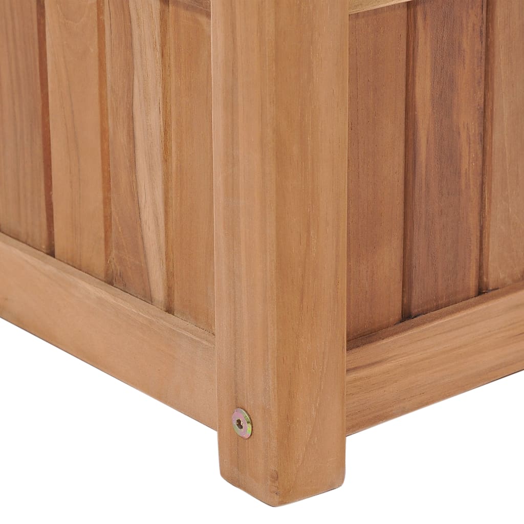 Jardinière surélevée 100x30x25 cm en bois de teck massif