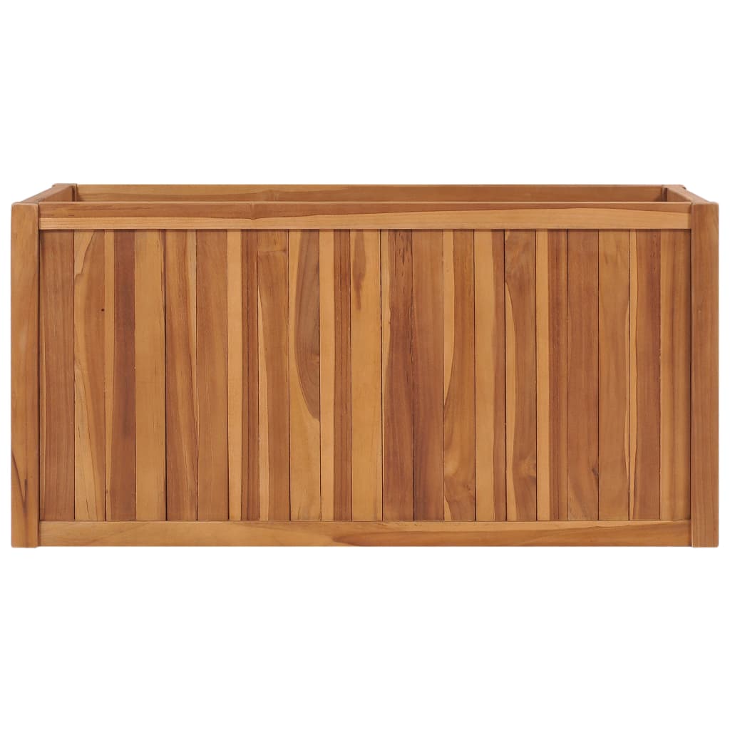 Jardinière surélevée 100x50x50 cm en bois de teck massif