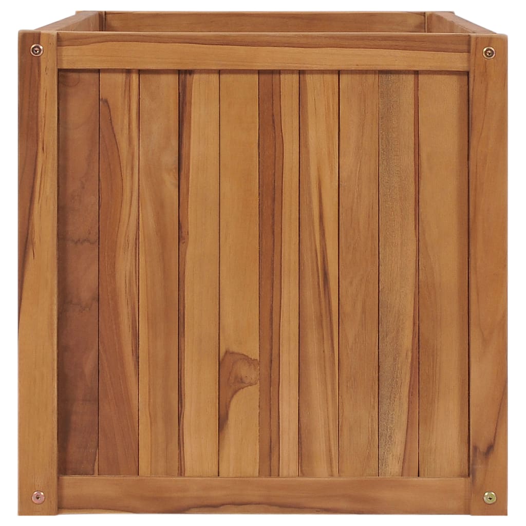 Jardinière surélevée 100x50x50 cm en bois de teck massif
