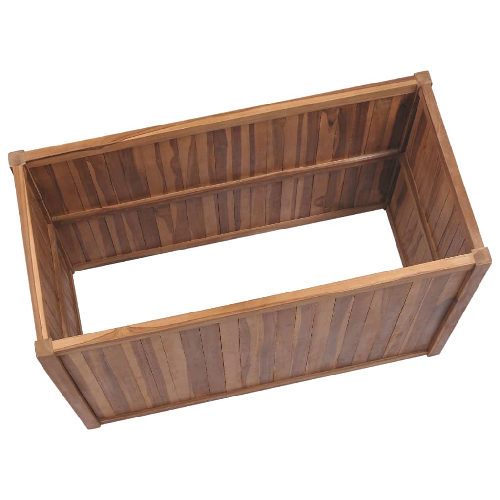 Jardinière surélevée 100x50x50 cm en bois de teck massif