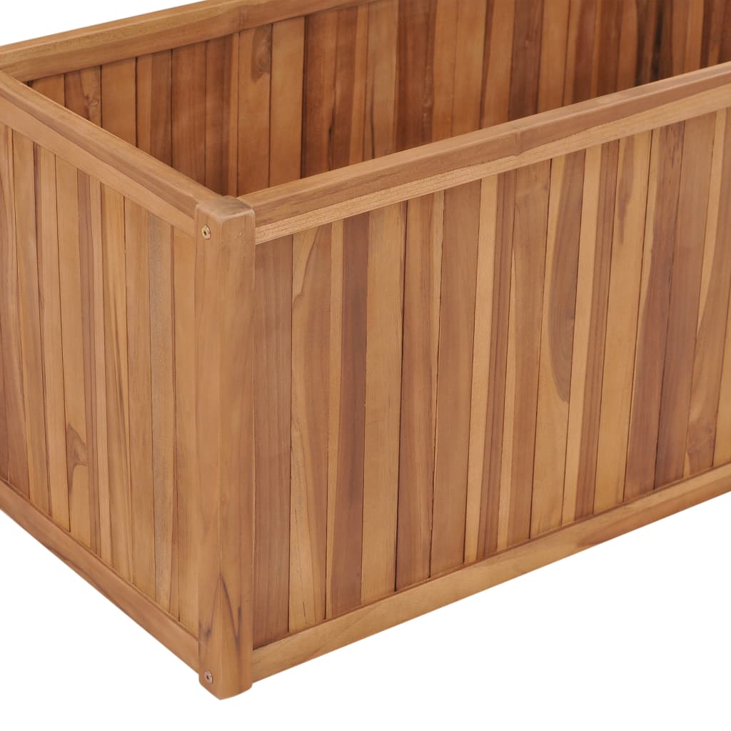 Jardinière surélevée 100x50x50 cm en bois de teck massif