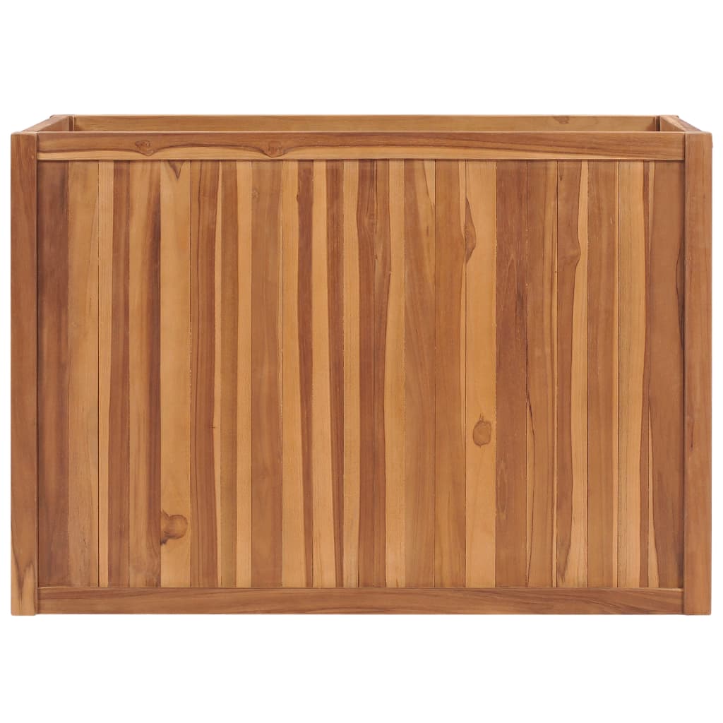 Lit surélevé 100x50x70 cm bois de teck massif