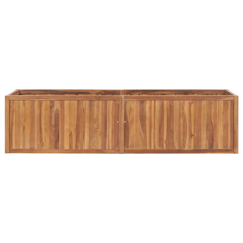 Garden raised bed 200 x 50 x 50 cm solid teak wood