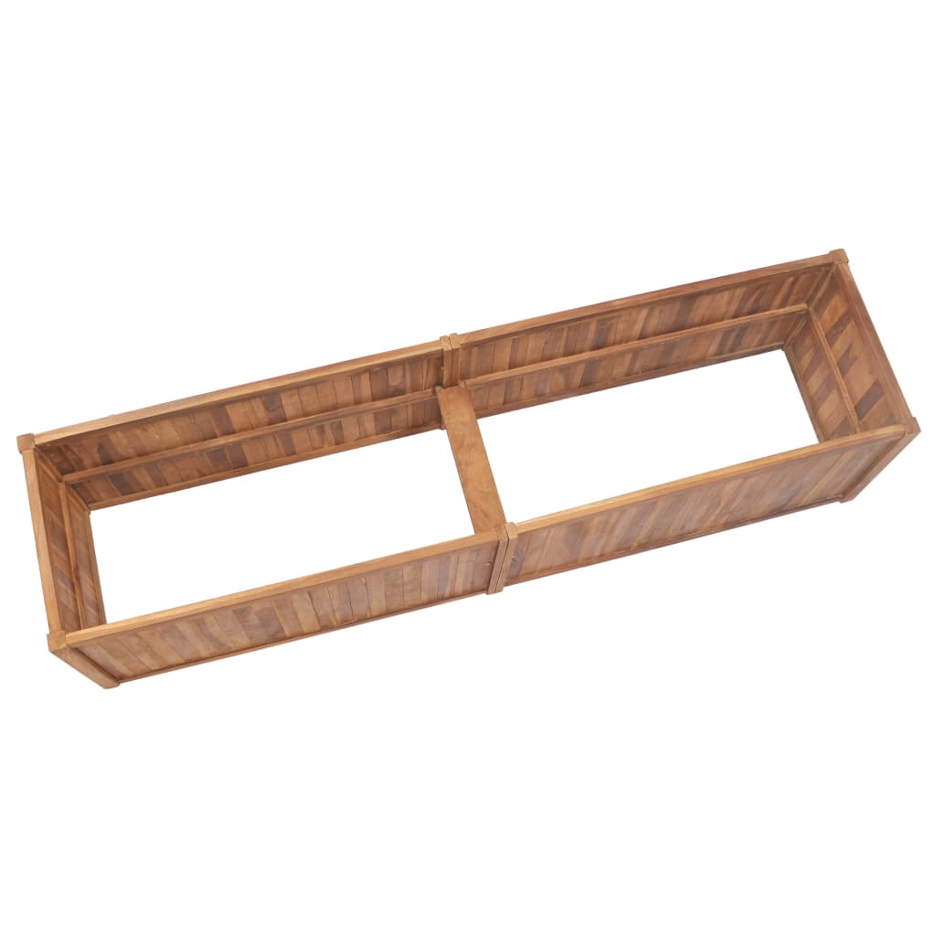 Garden raised bed 200 x 50 x 50 cm solid teak wood