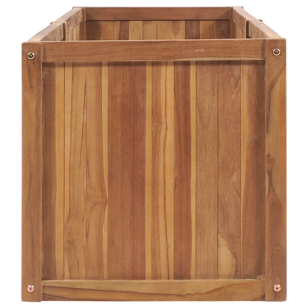 Garden raised bed 200 x 50 x 50 cm solid teak wood