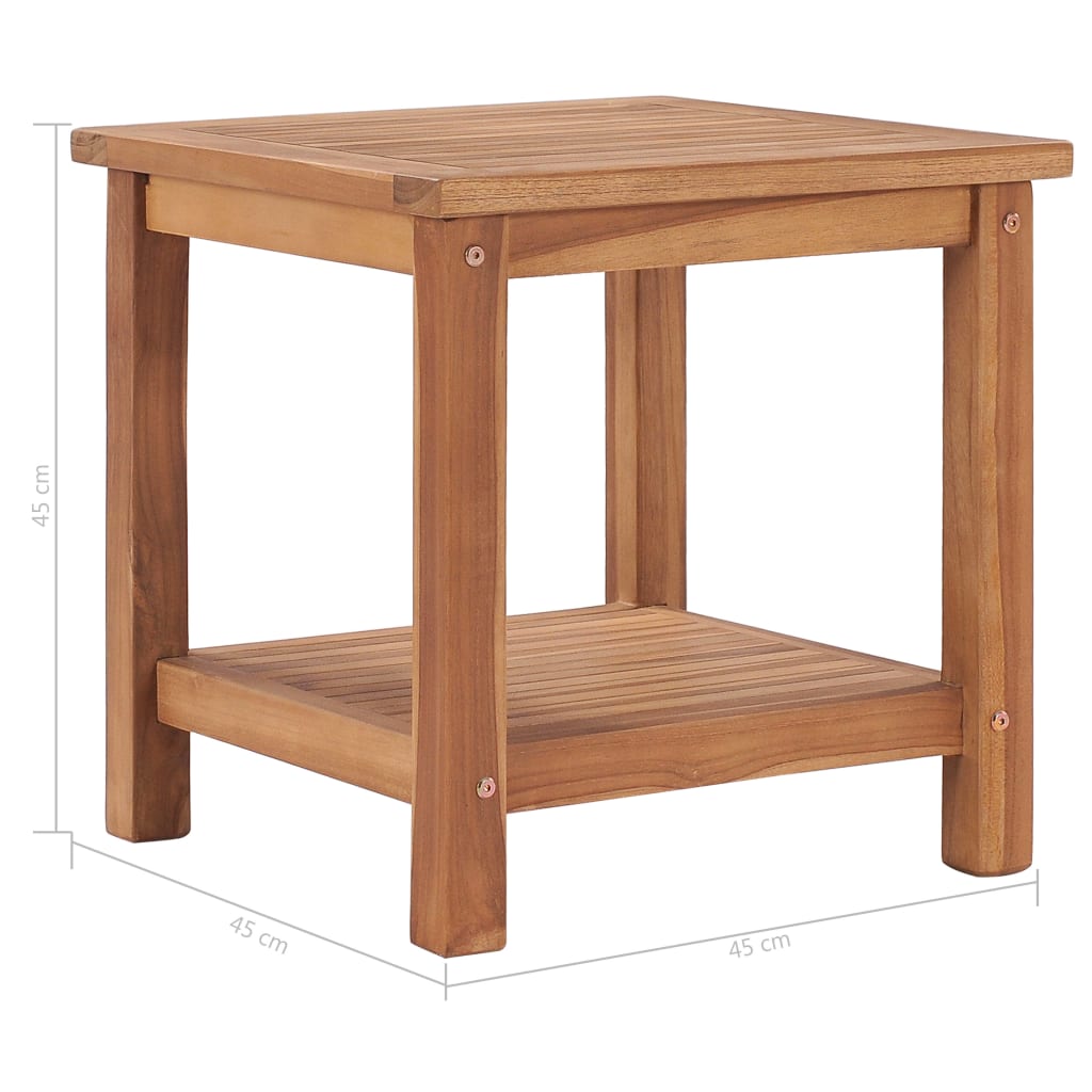 Couchtisch 45x45x45 cm Massivholz Teak