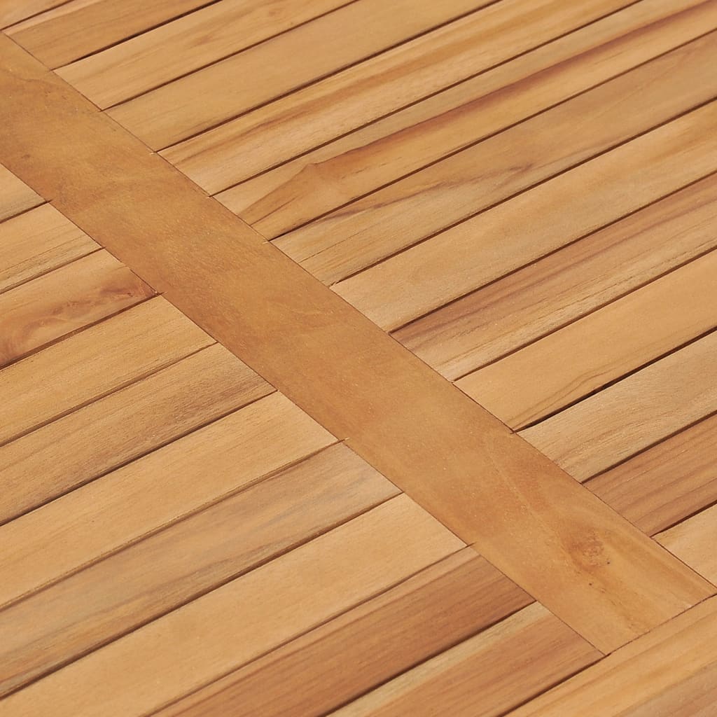 Table à manger de jardin 120x70x77 cm en bois de teck massif
