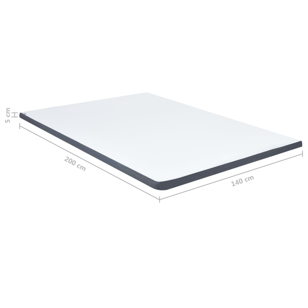 Boxspringbett-Matratzenauflage 200 x 140 x 5 cm Mittelweich