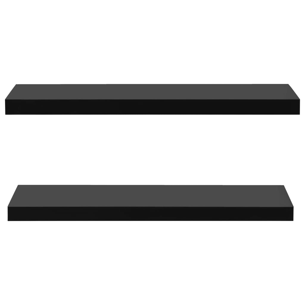 Étagères flottantes, lot de 2, noires, 100 x 20 x 3,8 cm