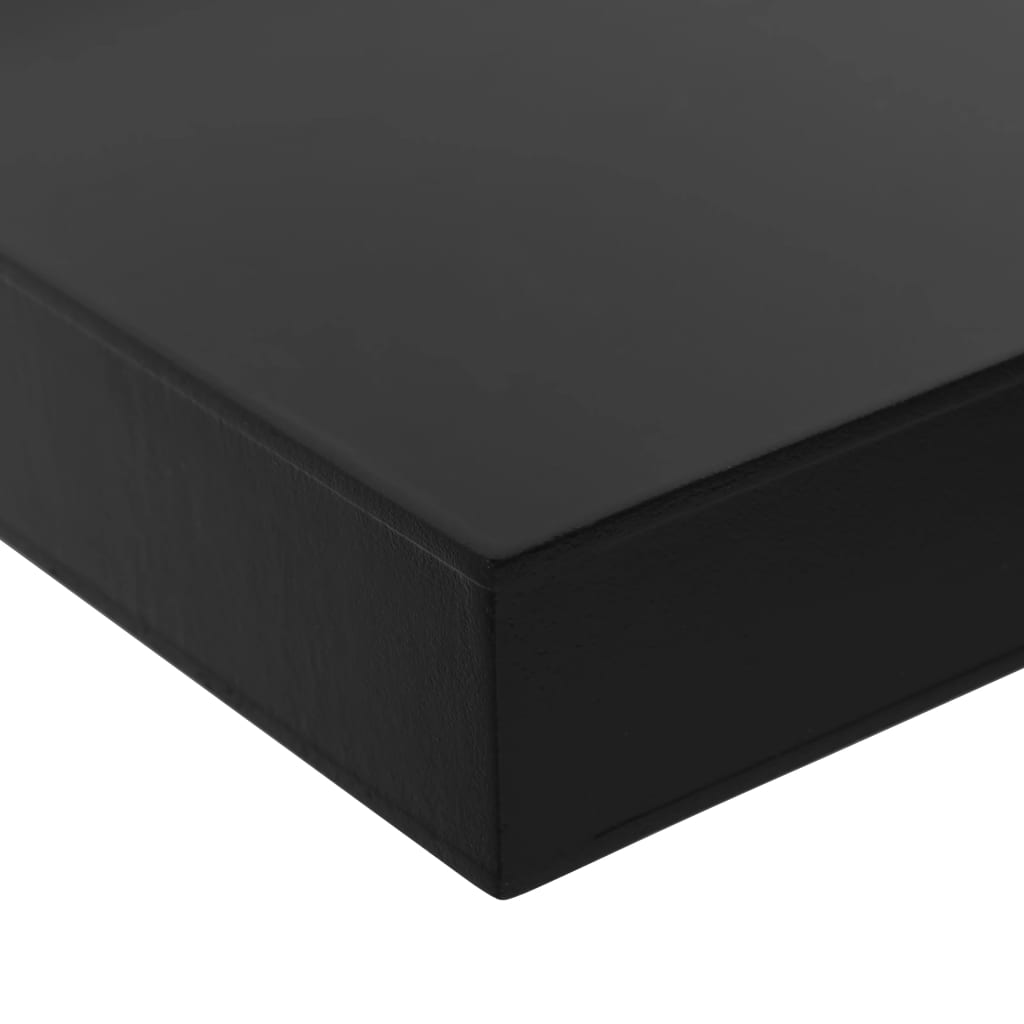 Étagères flottantes, lot de 2, noires, 100 x 20 x 3,8 cm