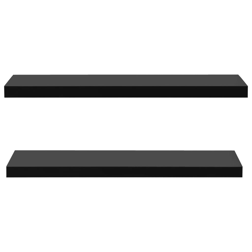 Étagères flottantes, lot de 2, noires, 120 x 20 x 3,8 cm
