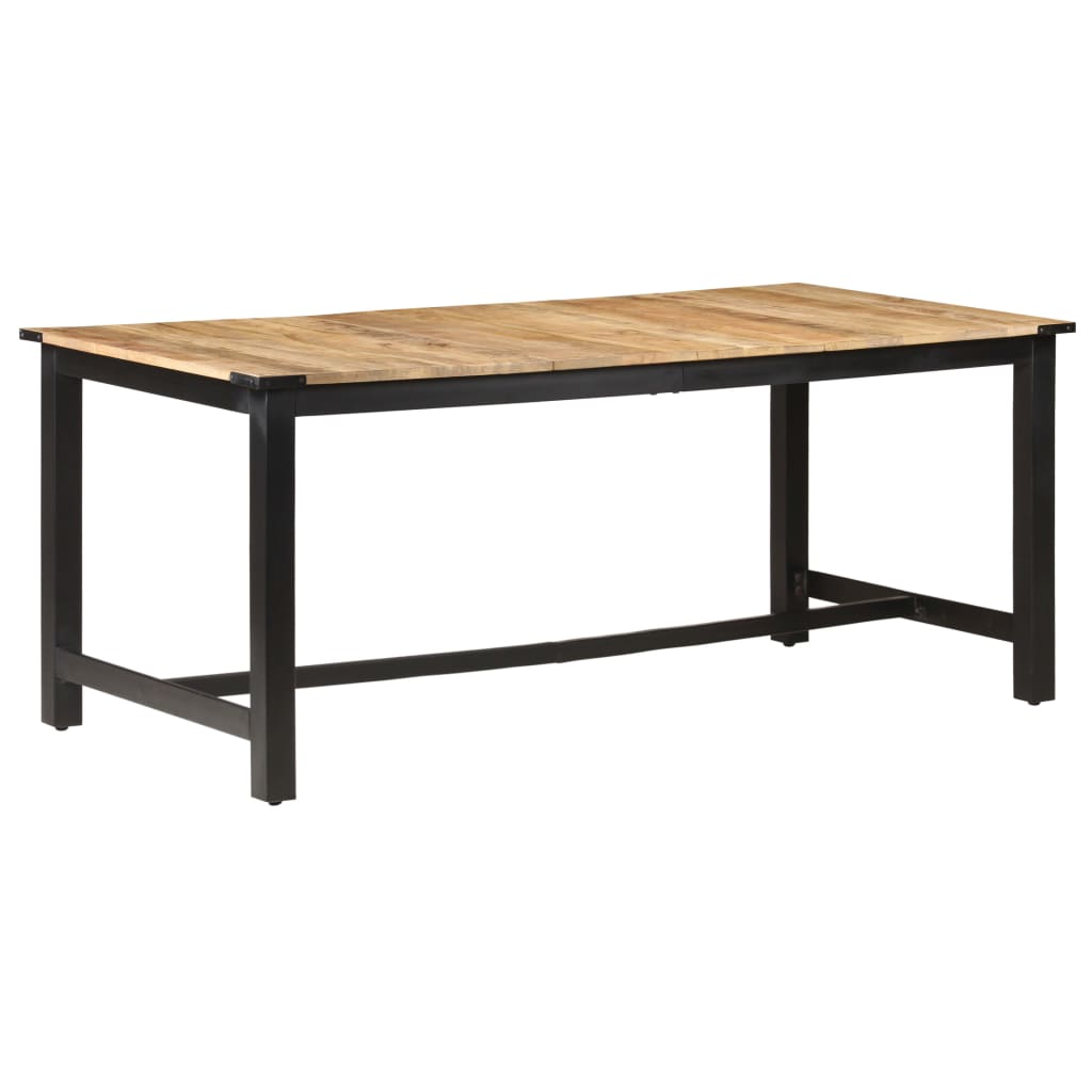 Esstisch 180 x 90 x 76 cm Raues Mango-Massivholz