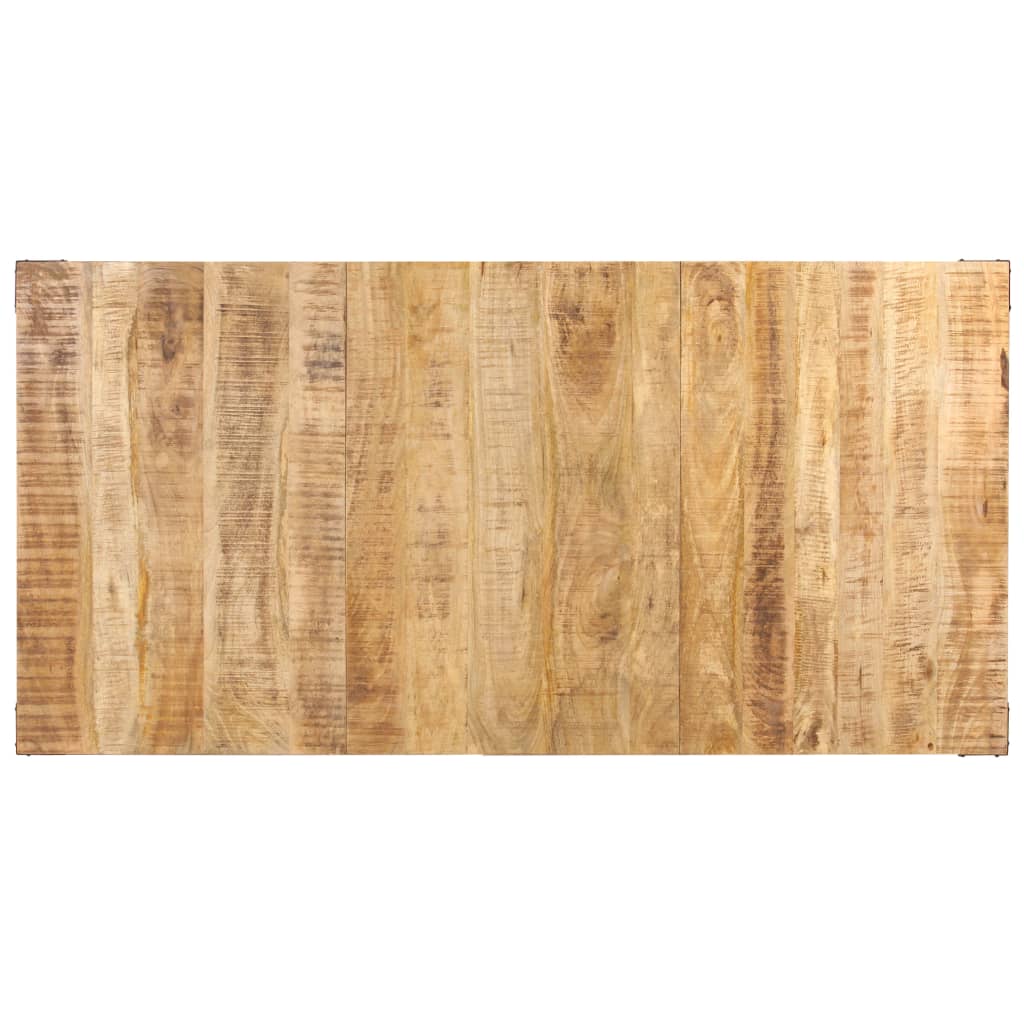 Esstisch 180 x 90 x 76 cm Raues Mango-Massivholz