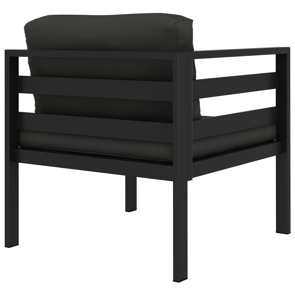 Modular sofa corner piece 1 pc. with cushion aluminum anthracite