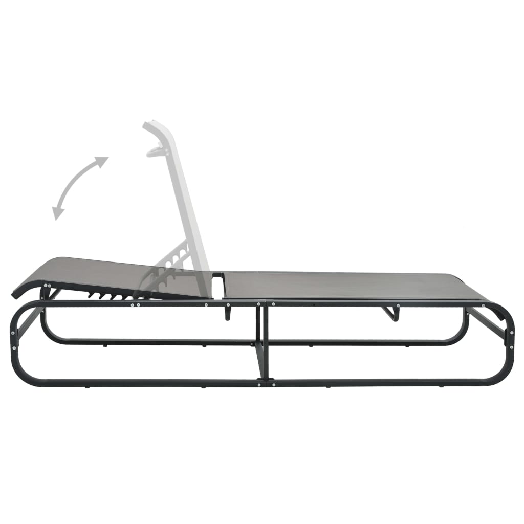 sun lounger aluminum and textilene