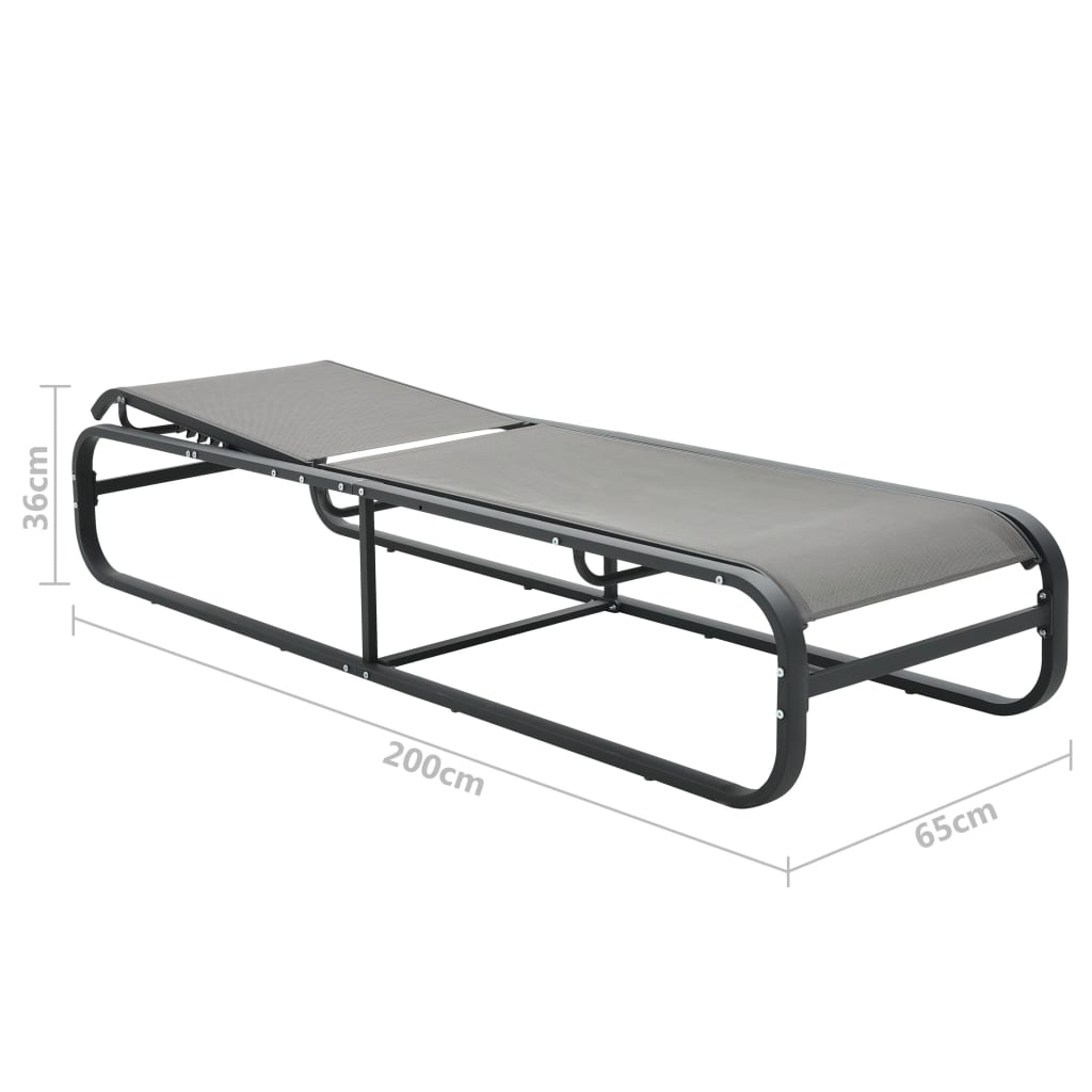 sun lounger aluminum and textilene