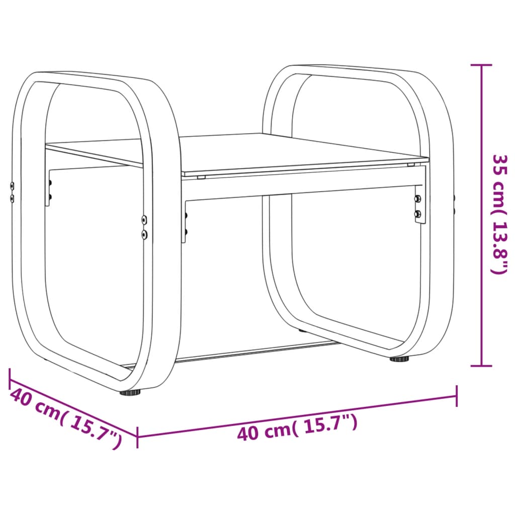 Sonnenliegen 2 Stk. mit Tisch Textilene und Aluminium