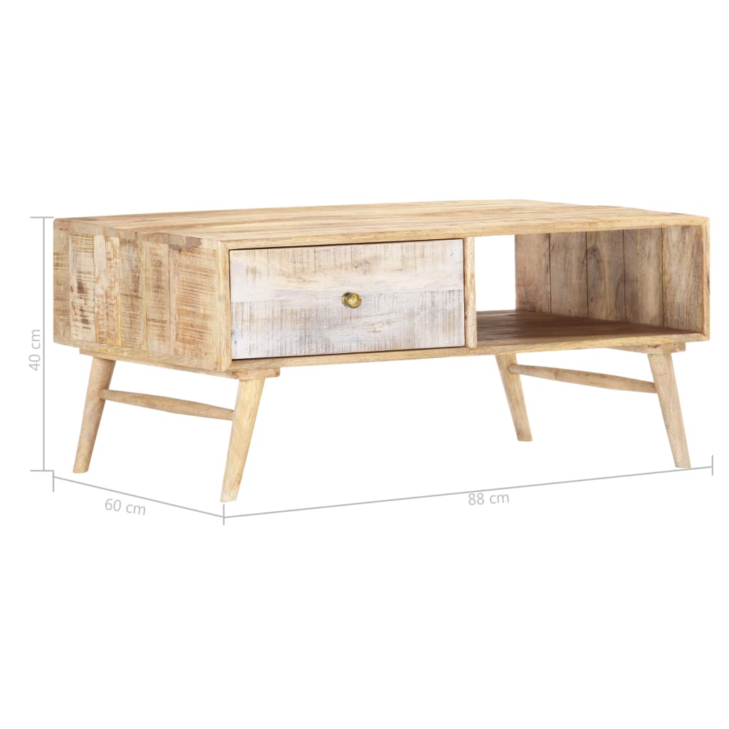 Coffee table 88x60x40 cm solid mango wood