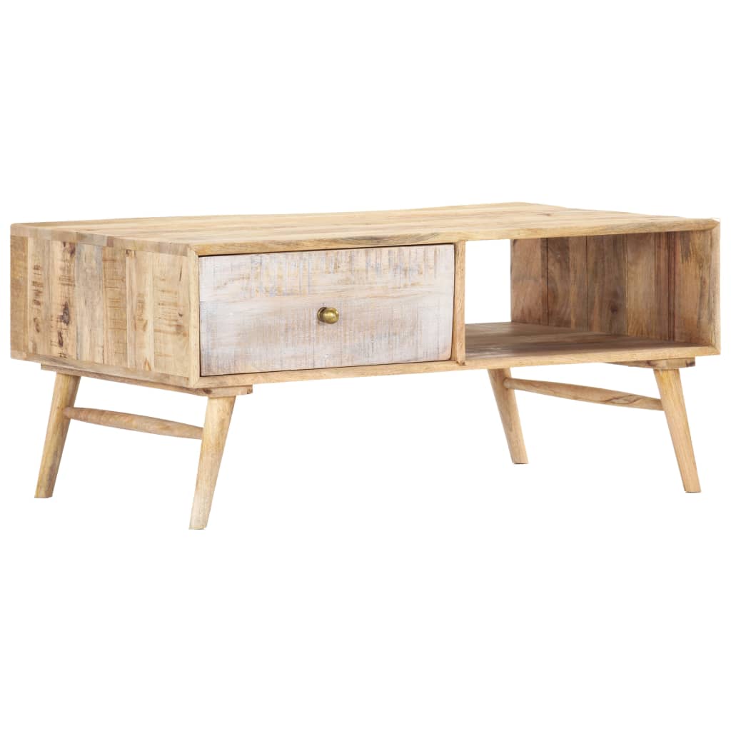 Coffee table 88x60x40 cm solid mango wood