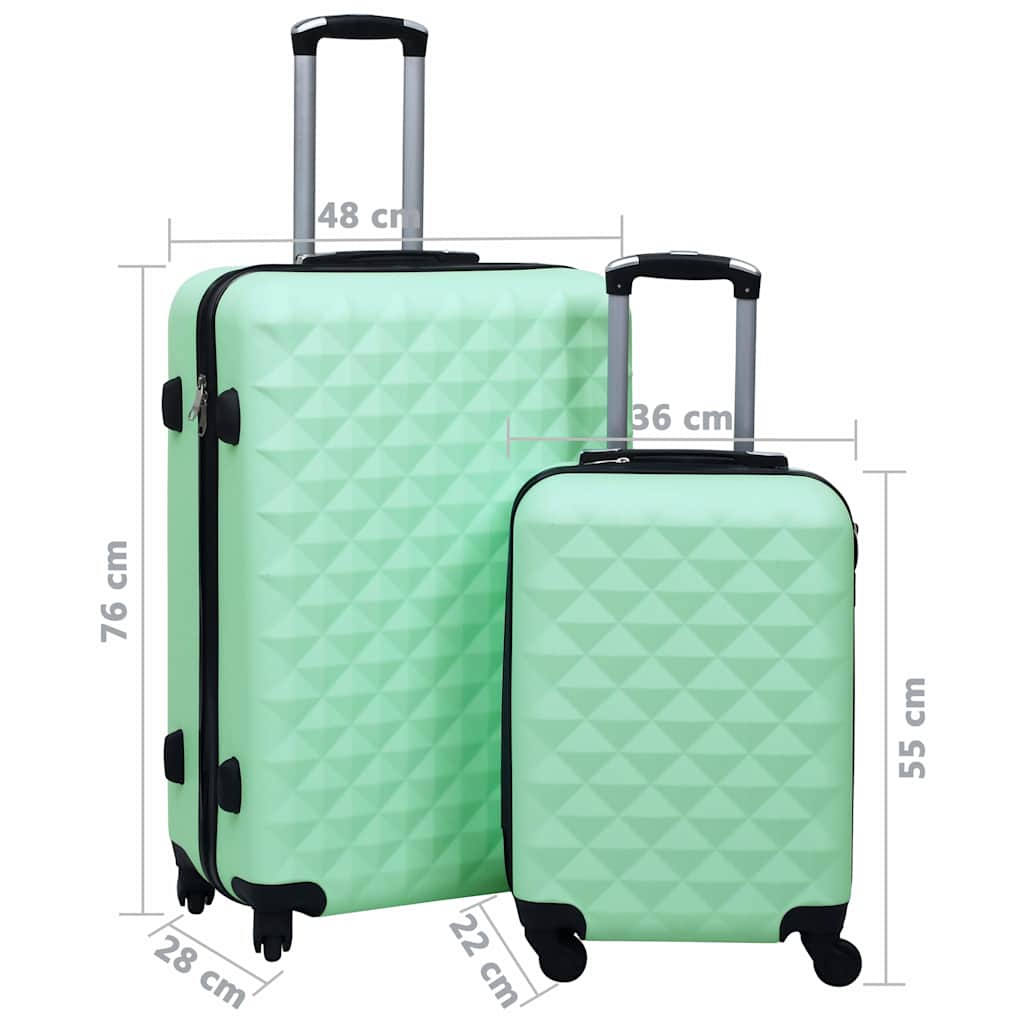 Hartschalen-Trolley-Set 2 Stk. Minzgrün ABS