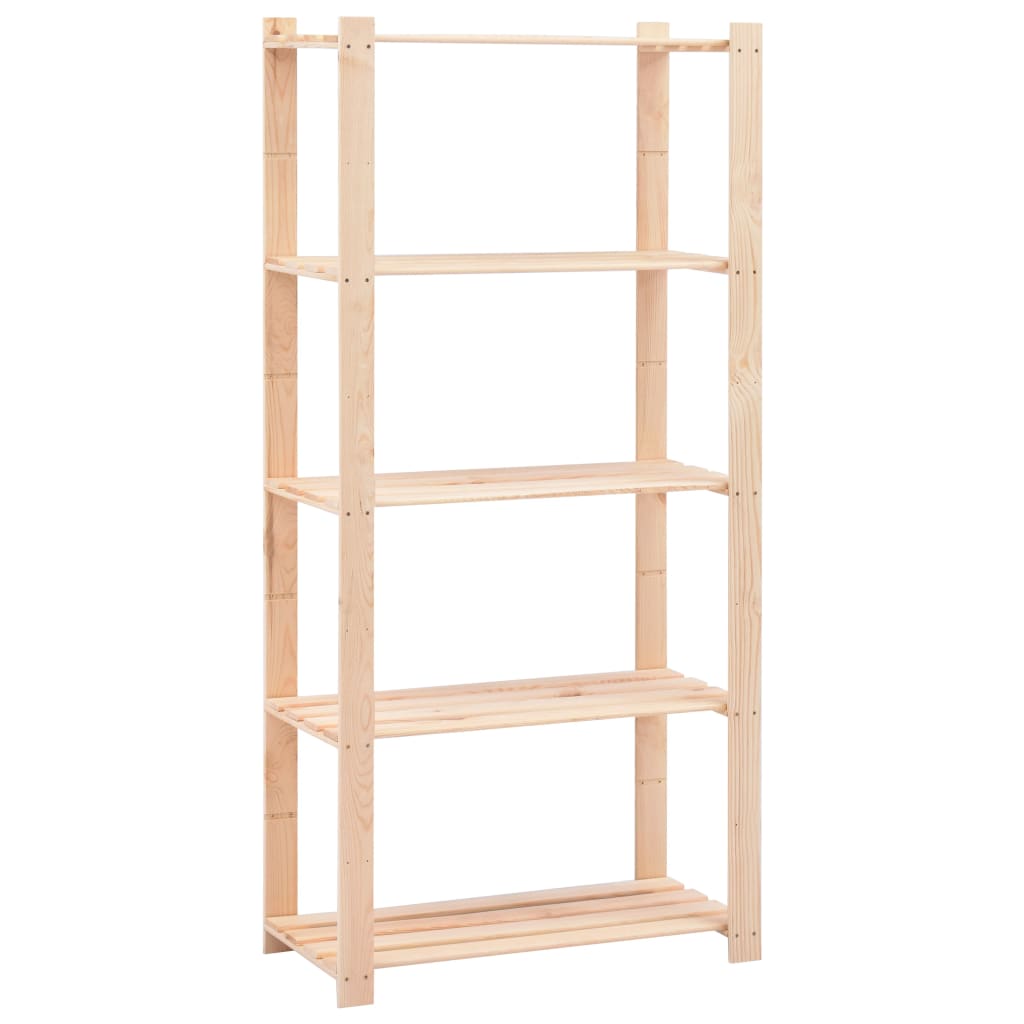 Étagères 5 étagères 2 pcs. 80×38×170 cm bois de pin massif 250 kg