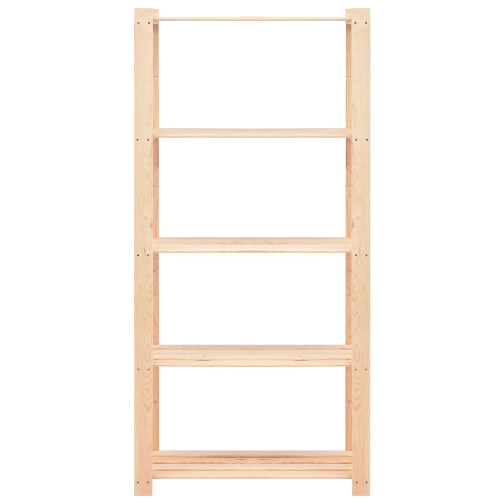 Étagères 5 étagères 2 pcs. 80×38×170 cm bois de pin massif 250 kg
