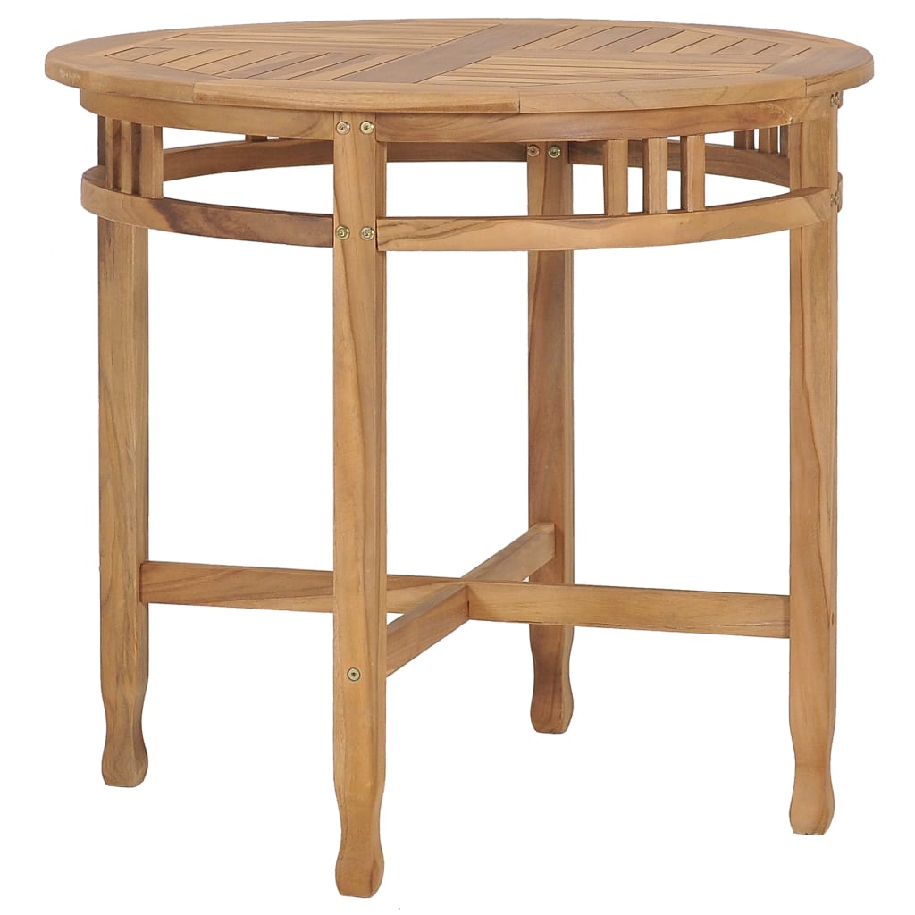 Table à manger Ø 80 cm en bois de teck massif