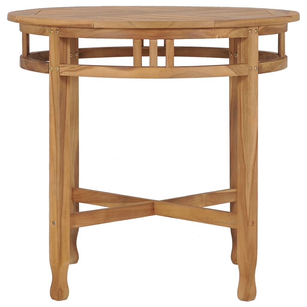Table à manger Ø 80 cm en bois de teck massif