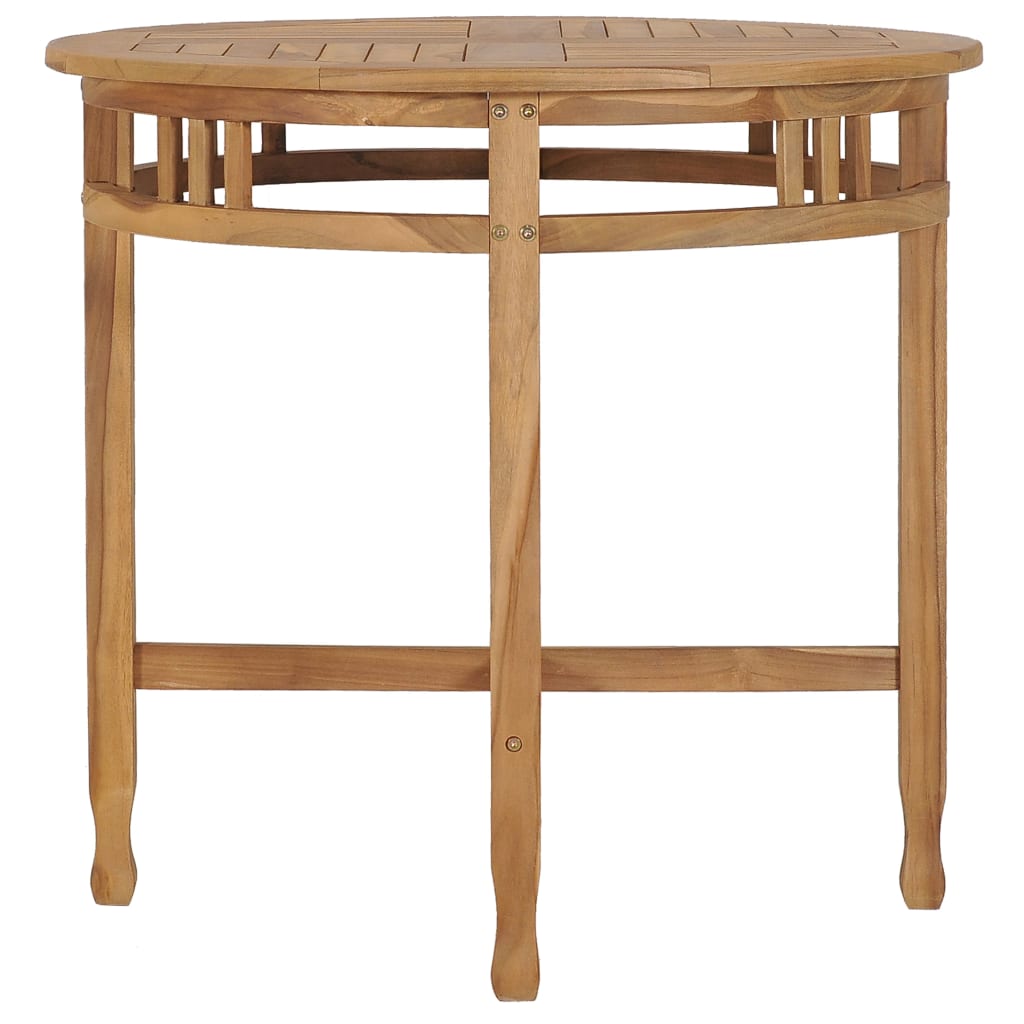 Table à manger Ø 80 cm en bois de teck massif