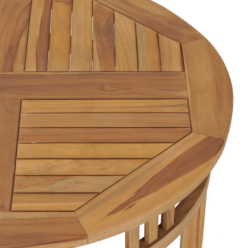 Table à manger Ø 80 cm en bois de teck massif