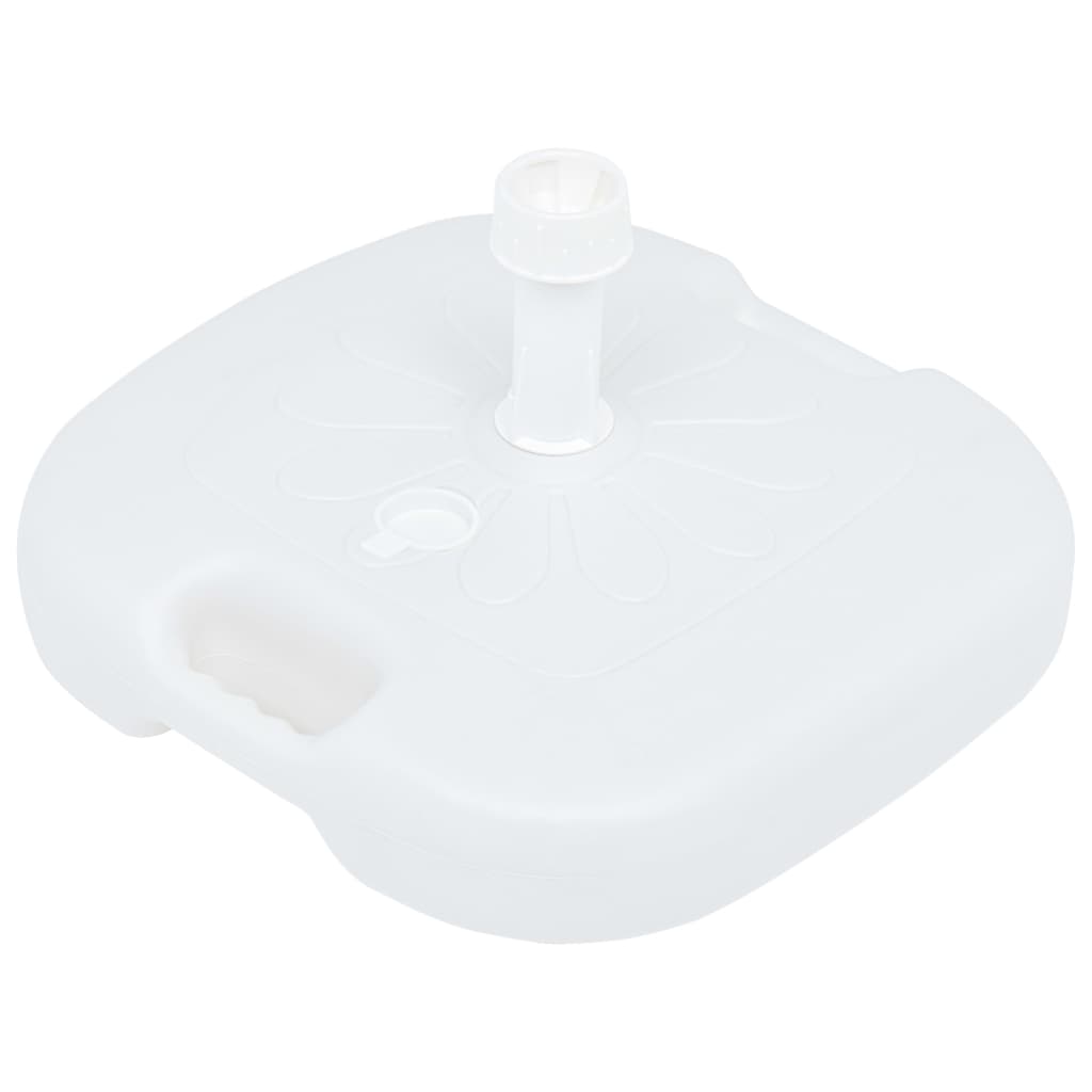 Parasol Stand Sand/Water 16 L White Plastic
