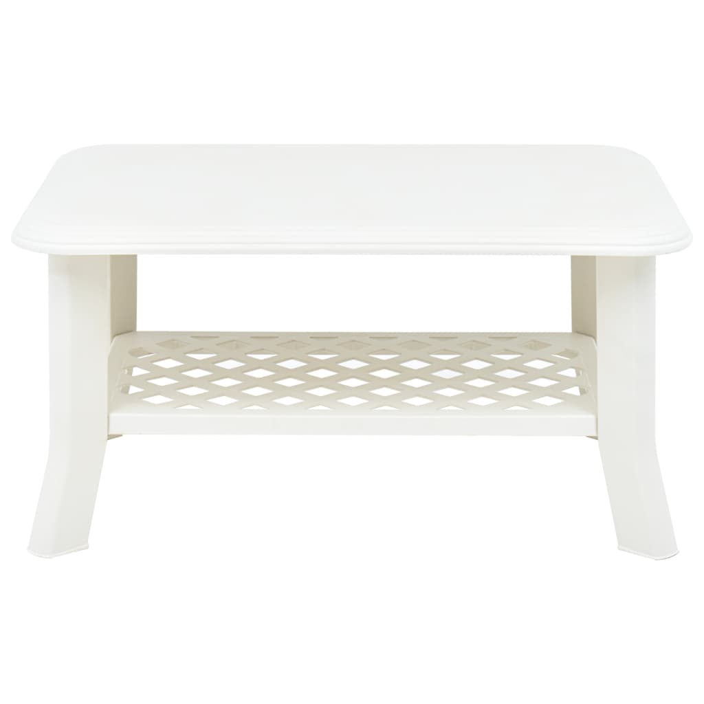 Coffee table white 90x60x46 cm plastic